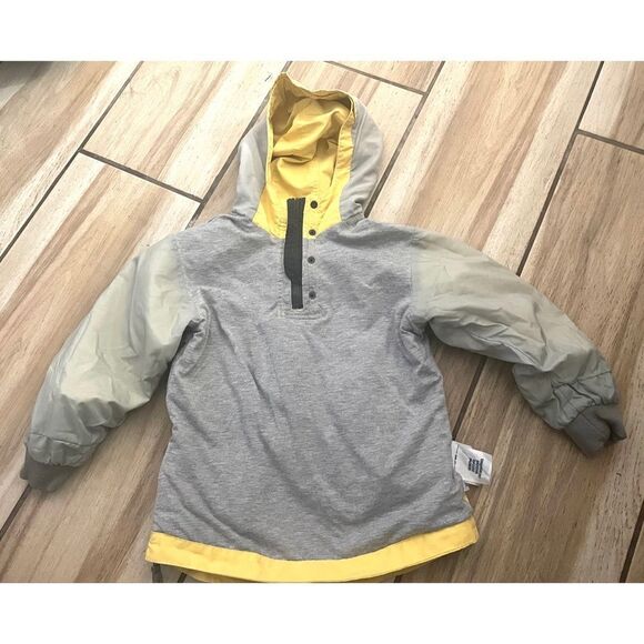 GAP Kids Yellow Windbreaker Jacket Unisex Size Small 6-7 Hooded - Picture 9 of 11